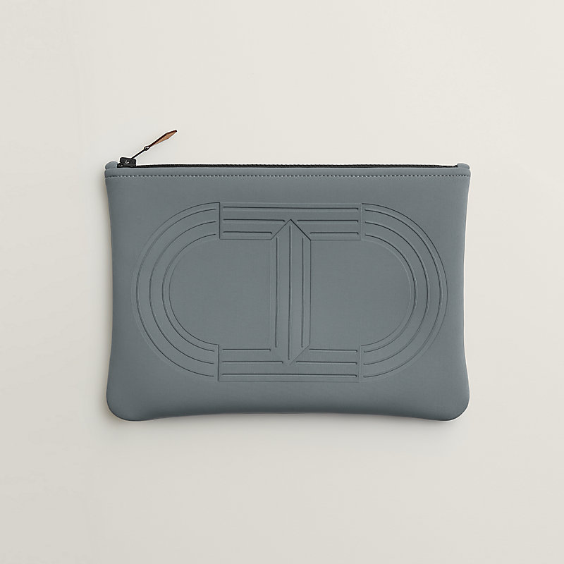 Nécessaire Neobain Maillon Marin, modelo médio - Cinza | Hermès Brasil